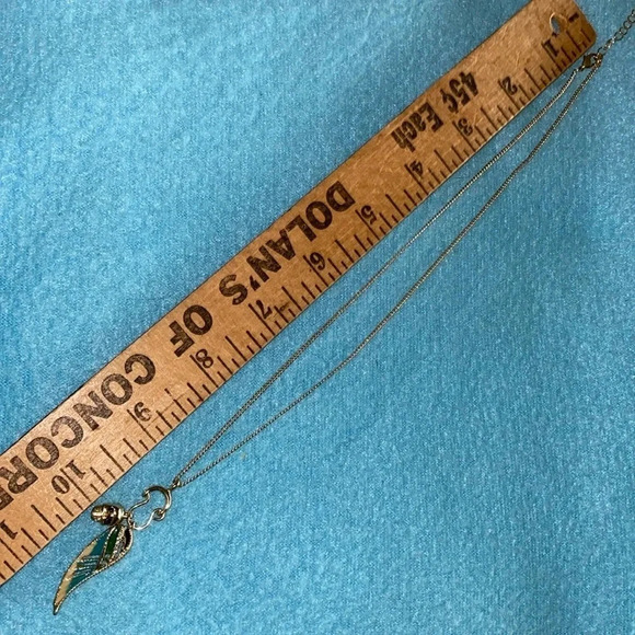 SKULL charm with red stone eyes on a wing charm holder adjustable chain necklace - Picture 5 of 5